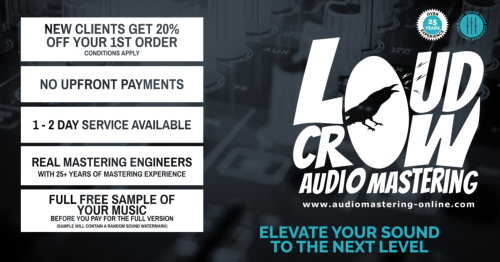 Loud Crow Audio Mastering Social Promo Image